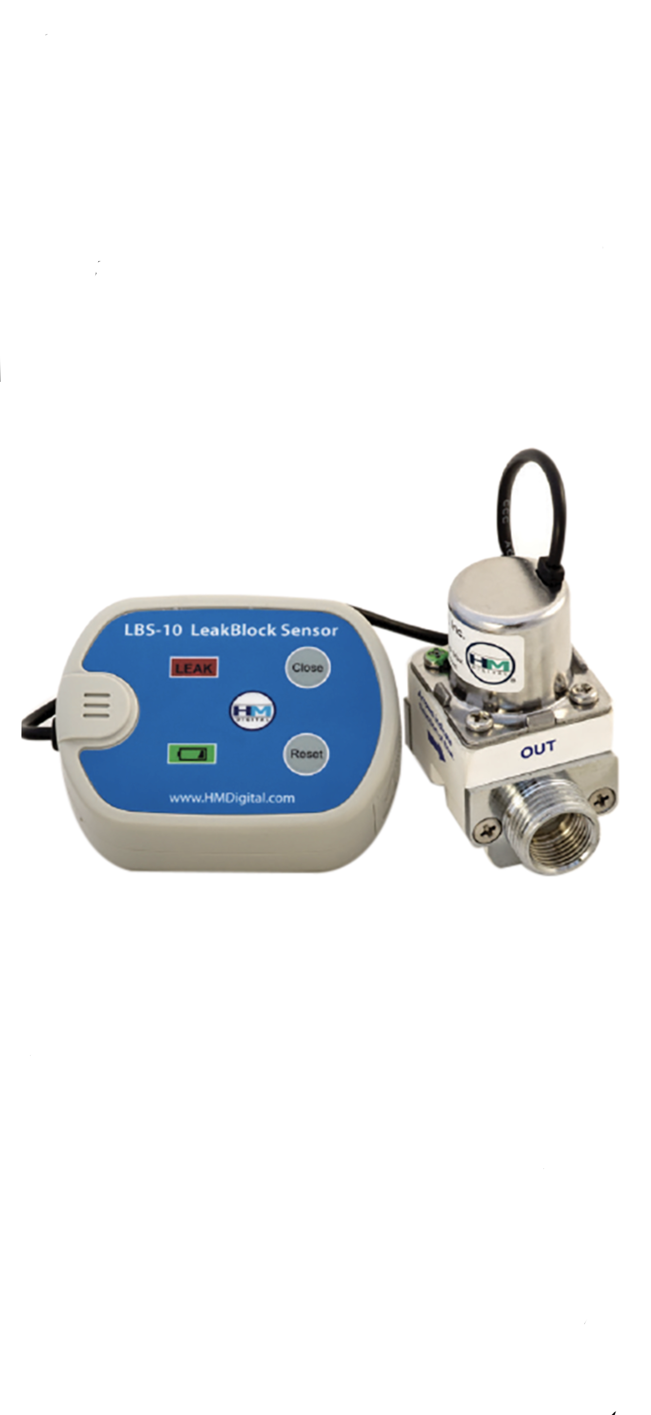 Détecteur de fuite d’eau avec valve de coupure automatique pour système de filtration