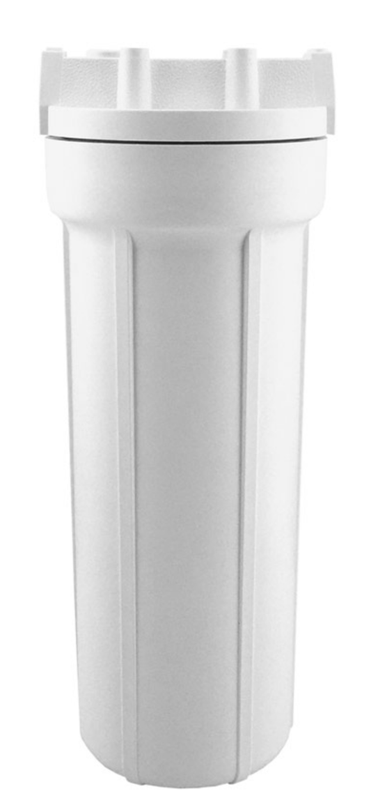 Boîtier de filtre standard en plastique pour cartouches de 10 pouces.
