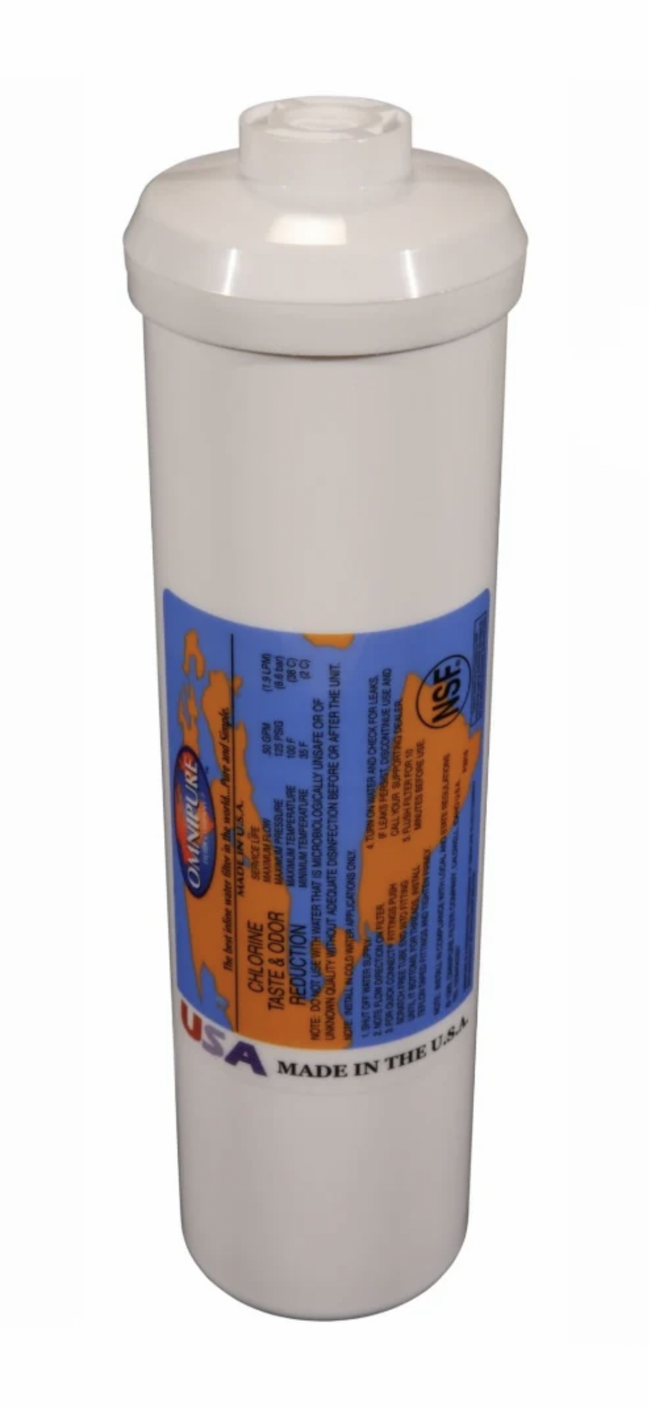 Cartouche de filtration Omnipure K5515 au charbon 1 micron pour microfiltration.
